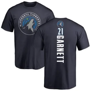 Men's Minnesota Timberwolves Kevin Garnett Navy Backer T-Shirt