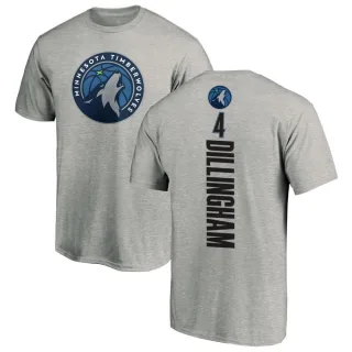 Men's Minnesota Timberwolves Rob Dillingham Ash Backer T-Shirt