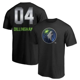 Men's Minnesota Timberwolves Rob Dillingham Black Midnight Mascot T-Shirt