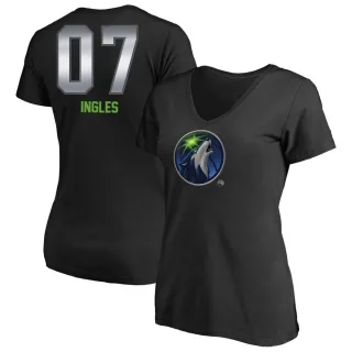 Women's Minnesota Timberwolves Joe Ingles Black Midnight Mascot T-Shirt