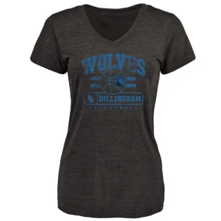 Women's Minnesota Timberwolves Rob Dillingham Black Baseline T-Shirt