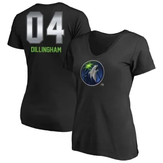 Women's Minnesota Timberwolves Rob Dillingham Black Midnight Mascot T-Shirt