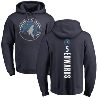 Youth Minnesota Timberwolves Anthony Edwards Navy Branded Backer Pullover Hoodie