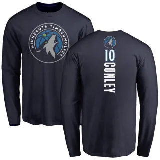 Youth Minnesota Timberwolves Mike Conley Navy Backer Long Sleeve T-Shirt